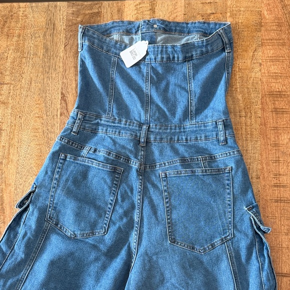 Denim jumpsuit with pockets - Picture 8 of 11